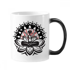 Dıythinker 350 ml Lotus Silüeti Meksika Meksika Değişen Renk Kupa