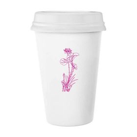 Dıythinker 350 ml Lotus Yaprağı Lotus Çiçeği Sazan Çiçek Bitki Klasik Kupa