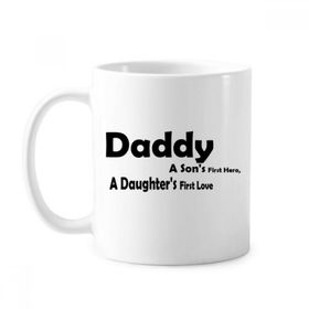 Dıythinker 350 ml Love Hero Daddy Festival Alıntı Klasik Beyaz Çömlek Seramik Saplı Kupa