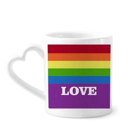 Dıythinker 350 ml Love LGBT Gökkuşağı Homo Kupaları Seramik Kupa