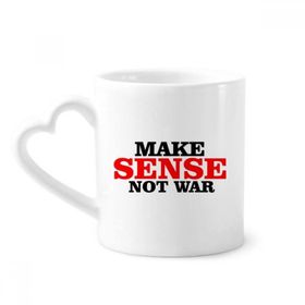 Dıythinker 350 ml Love Peace World Make Sense Not War Kupaları Seramik Kupa
