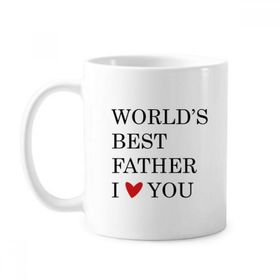 Dıythinker 350 ml Love You Best Father Dad Festival Alıntı Klasik Beyaz Çömlek Seramik Saplı Kupa
