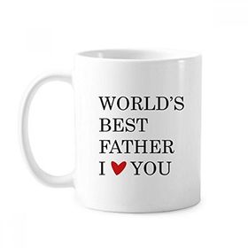 Dıythinker 350 ml Love You Best Father Dad Festival Alıntı Klasik Beyaz Çömlek Seramik Saplı Kupa