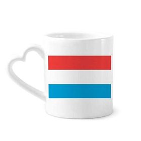 Dıythinker 350 ml Lüksemburg Ulusal Bayrağı Avrupa Ülke Kupaları Seramik Kupa