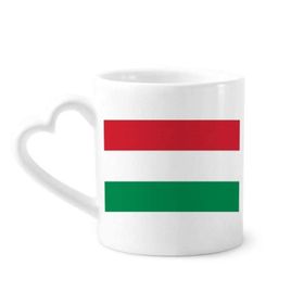 Dıythinker 350 ml Macaristan Ulusal Bayrağı Avrupa Ülke Kupaları Seramik Kupa