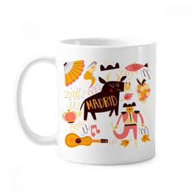 Dıythinker 350 ml Madrid İspanyol Bullfight Müzik Fiesta Klasik Kupa