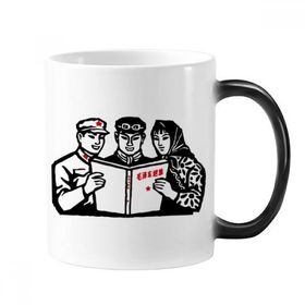 Dıythinker 350 ml Mao Zedong Anthology Çin Asker Değişen Renk Kupa
