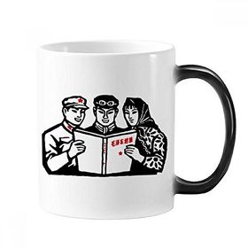 Dıythinker 350 ml Mao Zedong Anthology Çin Asker Değişen Renk Kupa