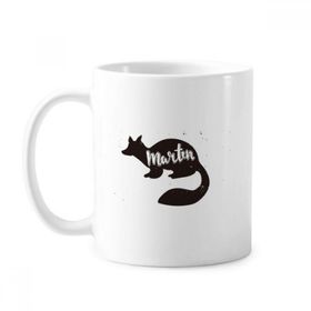 Dıythinker 350 ml Marten Siyah ve Beyaz Hayvan Klasik Kupa