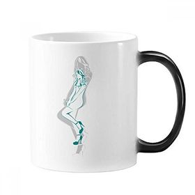 Dıythinker 350 ml Mavi Dolgun Güzellik Kadın Renk Değiştiren Kupa