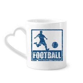Dıythinker 350 ml Mavi Futbolcu Tekme Futbol Kupaları Seramik Kupa