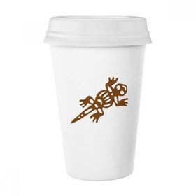 Dıythinker 350 ml Meksika Totems Meksika Gecko Kertenkele Antik Medeniyet Klasik Kupa