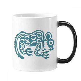 Dıythinker 350 ml Meksika Totems Meksika Hayvan Antik Medeniyet Değişen Renk Kupa