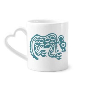 Dıythinker 350 ml Meksika Totems Meksika Hayvan Antik Medeniyet Kupaları Seramik Kupa