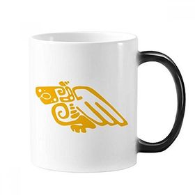 Dıythinker 350 ml Meksika Totems Meksika Kartalı Antik Medeniyet Değişen Renk Kupa