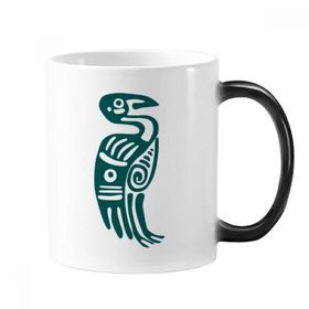 Dıythinker 350 ml Meksika Totems Meksika Kartalı Antik Medeniyet Kuş Değişen Renk Kupa