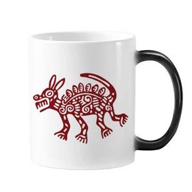 Dıythinker 350 ml Meksika Totems Meksika Vahşi Hayvan Antik Medeniyet Değişen Renk Kupa