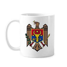 Dıythinker 350 ml Moldova Avrupa Ulusal Amblemi Klasik Kupa Beyaz Çömlekçilik Seramik Kupa
