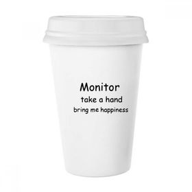 Dıythinker 350 ml Monitor Take A Hand Bring Me Happiness Graduation Klasik Kupa