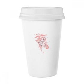 Dıythinker 350 ml Mor Zebra Boyalı Hayvan Klasik Kupa