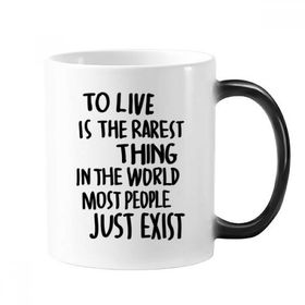 Dıythinker 350 ml Most People Just Exist Alıntı Değişen Renk Kupa