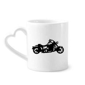 Dıythinker 350 ml Motosiklet Siyah İllüstrasyon Desenli Kupaları Seramik Kupa