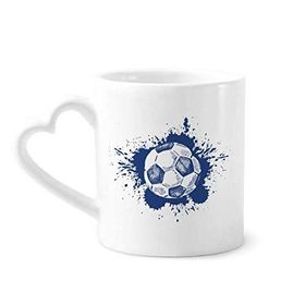 Dıythinker 350 ml Mürekkep Çizgi Film Futbol Mavi Futbol Kupaları Seramik Kupa