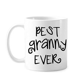 Dıythinker 350 ml Nana Present Best Grandny Ever Kelimeler Sözler Aile Bless Klasik Kupa