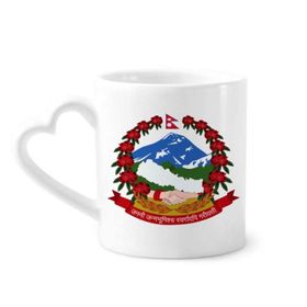 Dıythinker 350 ml Nepal Asya Ulusal Amblem Kupaları Seramik Kupa