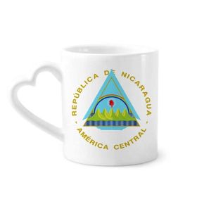 Dıythinker 350 ml Nicaragua Ulusal Amblem Kupaları Seramik Kupa