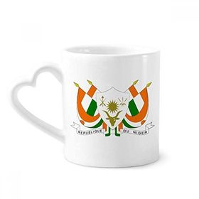 Dıythinker 350 ml Nijer Afrika Ulusal Amblem Kupaları Seramik Kupa
