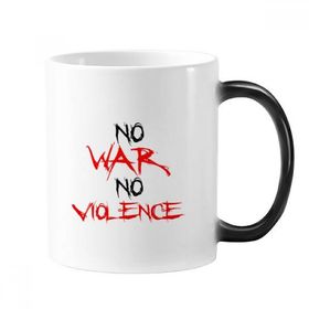 Dıythinker 350 ml No War No Violence Love Peace World Değişen Renk Kupa