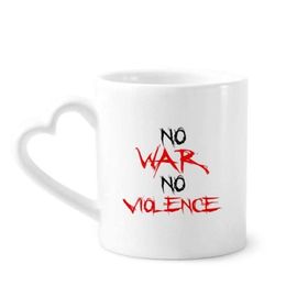 Dıythinker 350 ml No War No Violence Love Peace World Kupaları Seramik Kupa