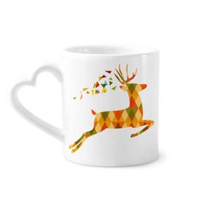 Dıythinker 350 ml Noel Renkli Elk Kafes Festival Kupaları Seramik Kupa