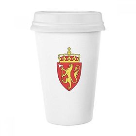 Dıythinker 350 ml Norveç Avrupa Ulusal Amblem Klasik Kupa Beyaz Çömlekçilik Seramik Kupa