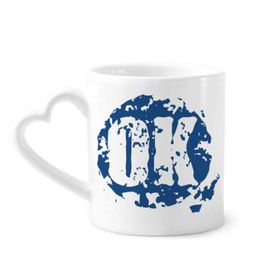 Dıythinker 350 ml OK Tasarım Yuvarlak İllüstrasyon Desenli Kupaları Seramik Kupa