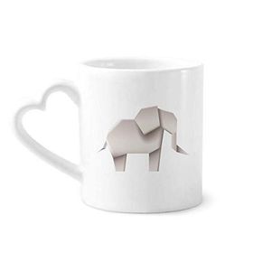 Dıythinker 350 ml Origami Geometrik Soyut Fil Desenli Kupaları Seramik Kupa