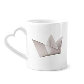 Dıythinker 350 ml Origami Geometrik Soyut Gemi Desenli Kupaları Seramik Kupa