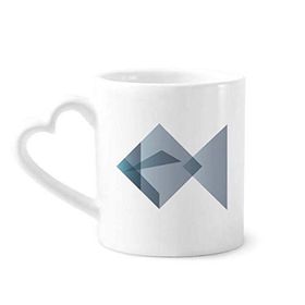 Dıythinker 350 ml Origami Soyut Balık Geometrik Şekilli Kupaları Seramik Kupa