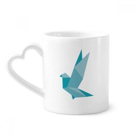 Dıythinker 350 ml Origami Soyut Grenn Güvercin Desenli Kupaları Seramik Kupa
