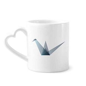Dıythinker 350 ml Origami Soyut Vinç Geometrik Şekilli Kupaları Seramik Kupa