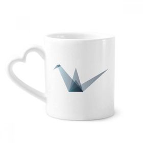 Dıythinker 350 ml Origami Soyut Vinç Geometrik Şekilli Kupaları Seramik Kupa