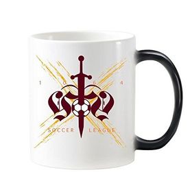 Dıythinker 350 ml Orta Çağ Kültür Kılıç Futbol Ligi Totem Sanat İllüstrasyon Desen Değişen Renk Kupa