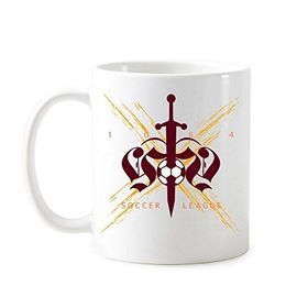 Dıythinker 350 ml Orta Çağ Kültür Kılıç Futbol Ligi Totem Sanat İllüstrasyon Desen Klasik Kupa