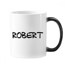 Dıythinker 350 ml Özel El Yazısı İngilizce İsim Robert Değiştiren Isıya Duyarlı Renk Kupa
