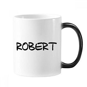 Dıythinker 350 ml Özel El Yazısı İngilizce İsim Robert Değiştiren Isıya Duyarlı Renk Kupa