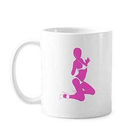 Dıythinker 350 ml Pembe Bikini Güzellik Kadın Klasik Kupa Beyaz Çömlekçilik Seramik Kupa
