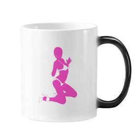 Dıythinker 350 ml Pembe Bikini Güzellik Kadın Renk Değiştiren Kupa