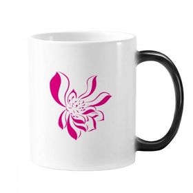 Dıythinker 350 ml Pembe Lotus Yaprağı Lotus Çiçeği Bitki Değişen Renk Kupa