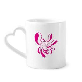 Dıythinker 350 ml Pembe Lotus Yaprağı Lotus Çiçek Bitki Kupaları Seramik Kupa